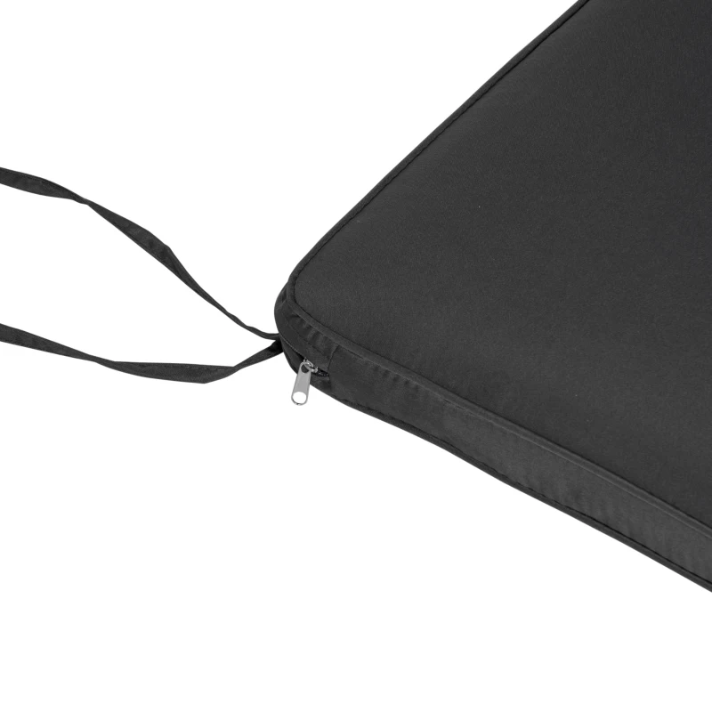 Outsunny Cojín para Banco de Exterior 110x46x5 cm Desenfundable y Lavable Almohadilla Acolchado para Banco Doble de Jardín Patio Terraza Gris