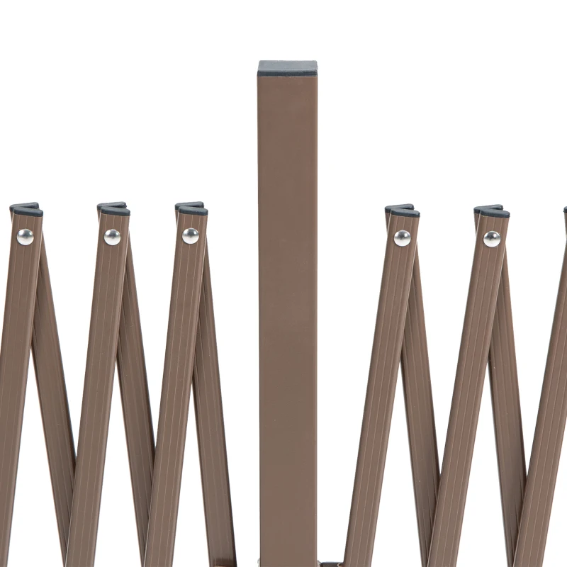 Outsunny flexibel Hekwerk, 52 cm en 405 cm, aluminium, Donkerbruin(m-8)