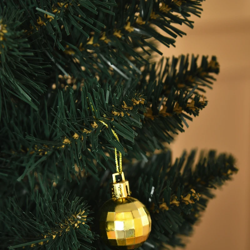 HOMCOM Kerstboom 180 cm, zeer realistisch, 380 takken, brandvertragend, stabiele basis, Groen