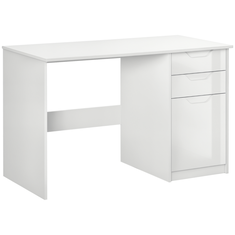 HOMCOM Scrivania Moderna per Camera e Ufficio in Legno con Cassetti e Armadietto, 120x60x76cm