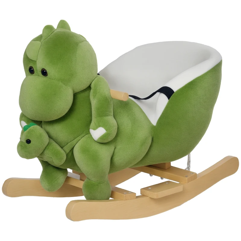 AIYAPLAY Balansoar pentru Copii 18-36 Luni în formă de Dinozaur cu Sunete, 62x33x45 cm, Verde