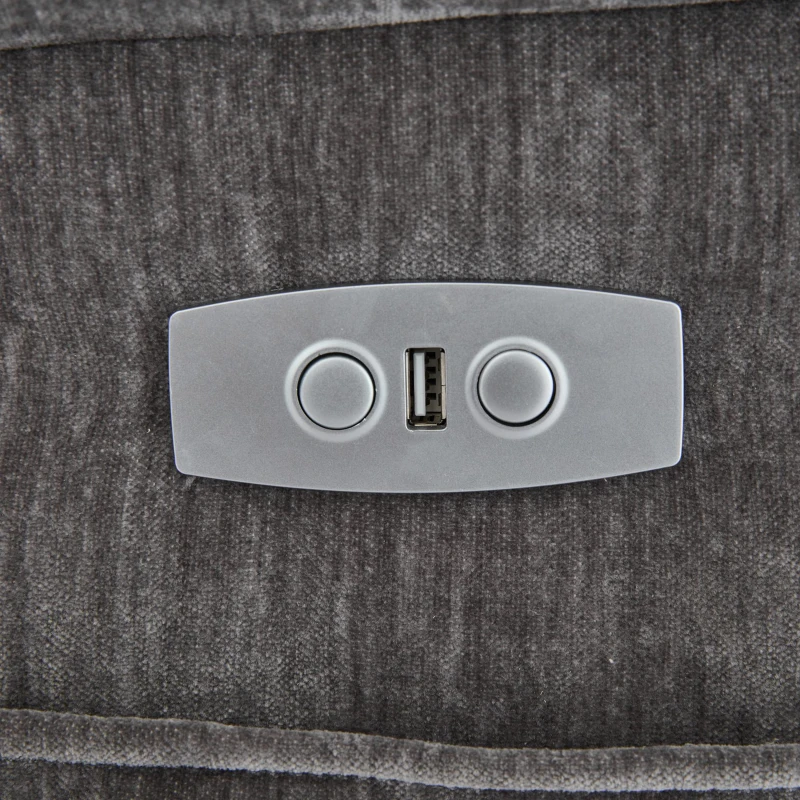 Electric Power Lift Recliner Chair with Massage and Heat, USB Ports and Storage Pocket, Easy Assembly and Support, 95L x 94W x 107H cm, Grey