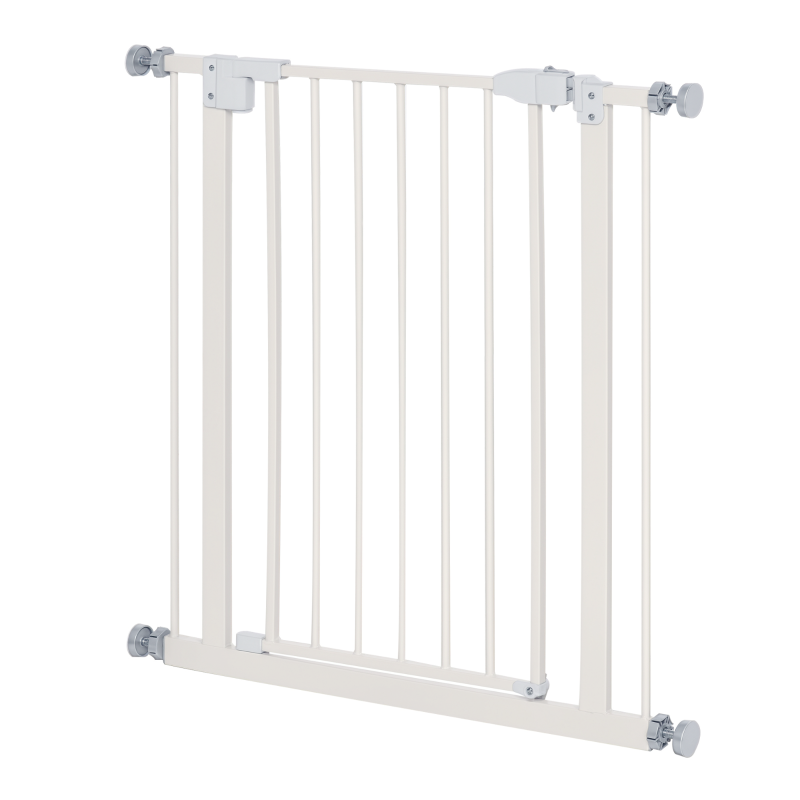 PawHut Adjustable Pressure Fit Safety Gate, Pet Dog Barrier for for Doorways, Staircases, Hallways with Auto Close, Double Locking, Opening 74-80cm