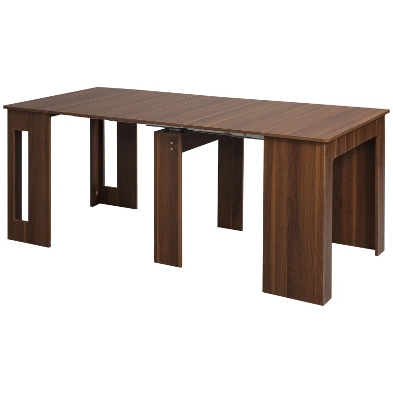 HOMCOM Mesa de Comedor Extensible para 4-6 Personas Mesa Auxiliar Multifuncional para Estudio Cocina 180x85x75 cm Marrón