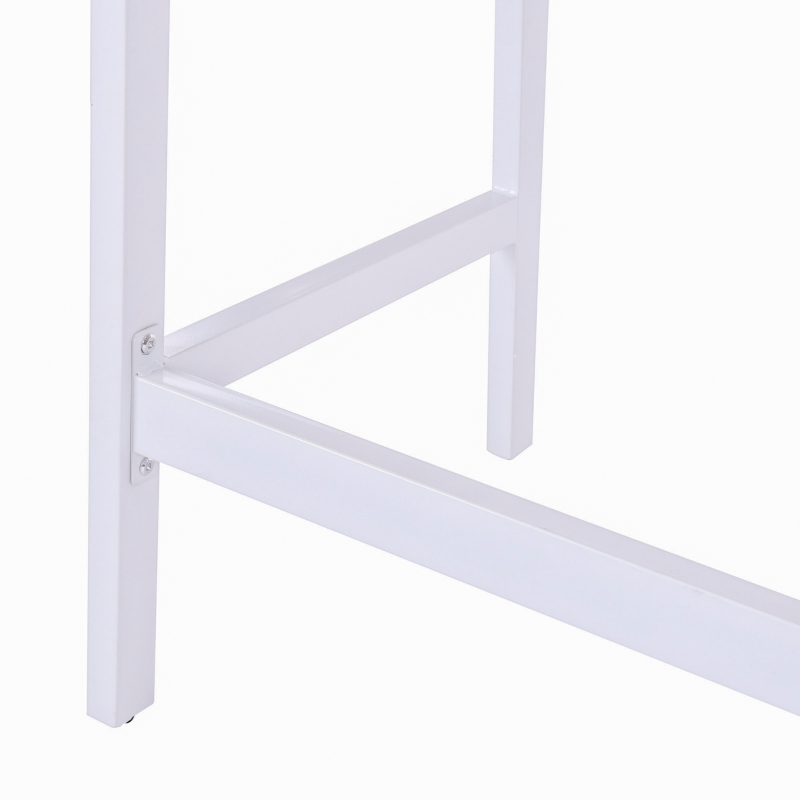 HOMCOM Computer Desk Compact Writing Desk with Drawer, Storage Compartments and Cable Management for Home Office and Study, Oak and White