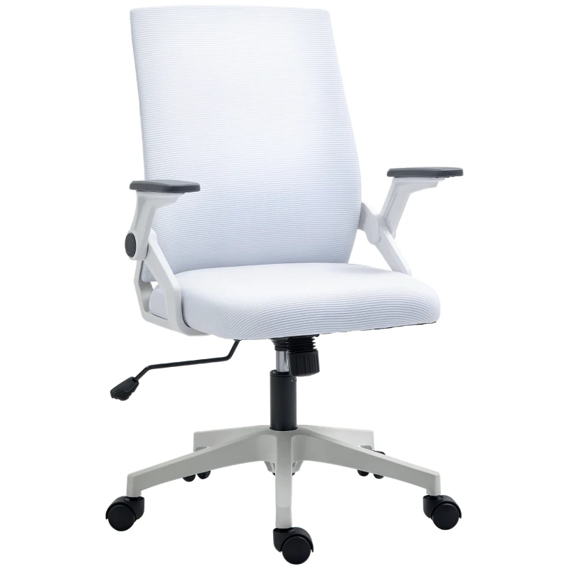 Vinsetto Office Chair, with Lumbar Support - White