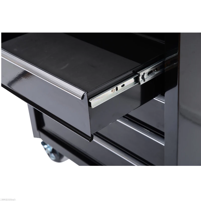 HOMCOM Cassettone per Utensili, Armadietto per Utensili, mobile, 5 cassetti, Acciaio, Nero