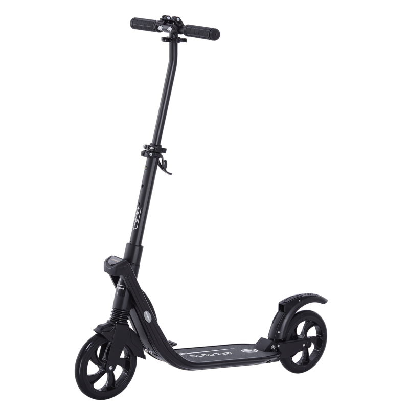 Trottinette Pliable Homcom Pour Ados/adultes - 2 Grandes Roues, Frein Arrière, Poids Max 100 Kg