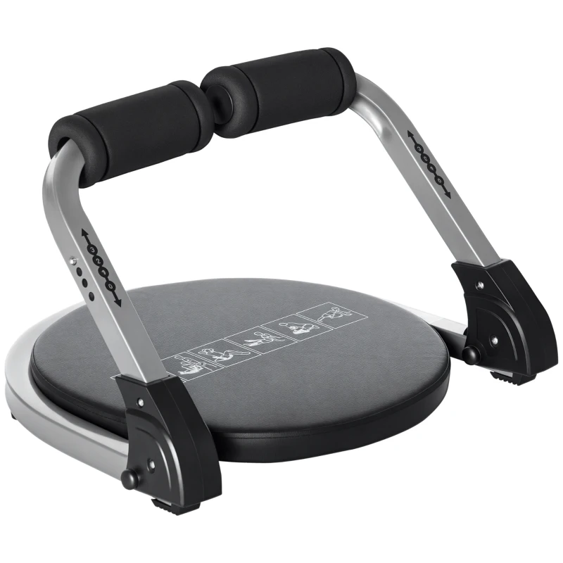 HOMCOM Abs Trainer, Ab Crunch Machine, Foldable Abdominal Trainer, Core Fitness & Whole Body Exercise Equipment for Home Gym