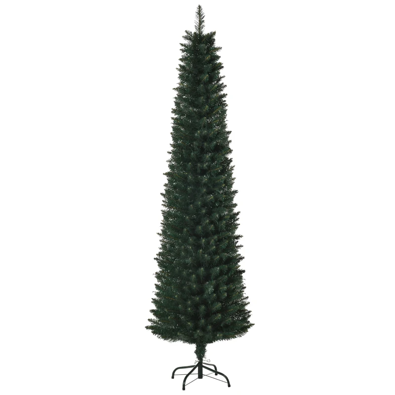 HOMCOM Kerstboom 180 cm, zeer realistisch, 380 takken, brandvertragend, stabiele basis, Groen