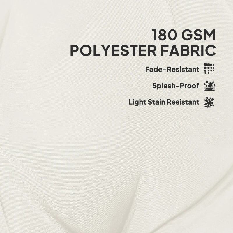 Outsunny Set of Four Padded Garden Seat Cushions - White