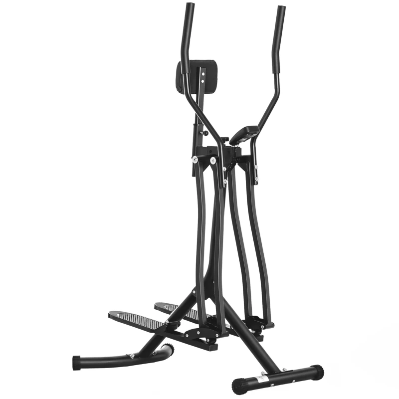 HOMCOM Air Walker Glider, Cross Trainer Fitness Machine, with LCD, for Home Gym, Black