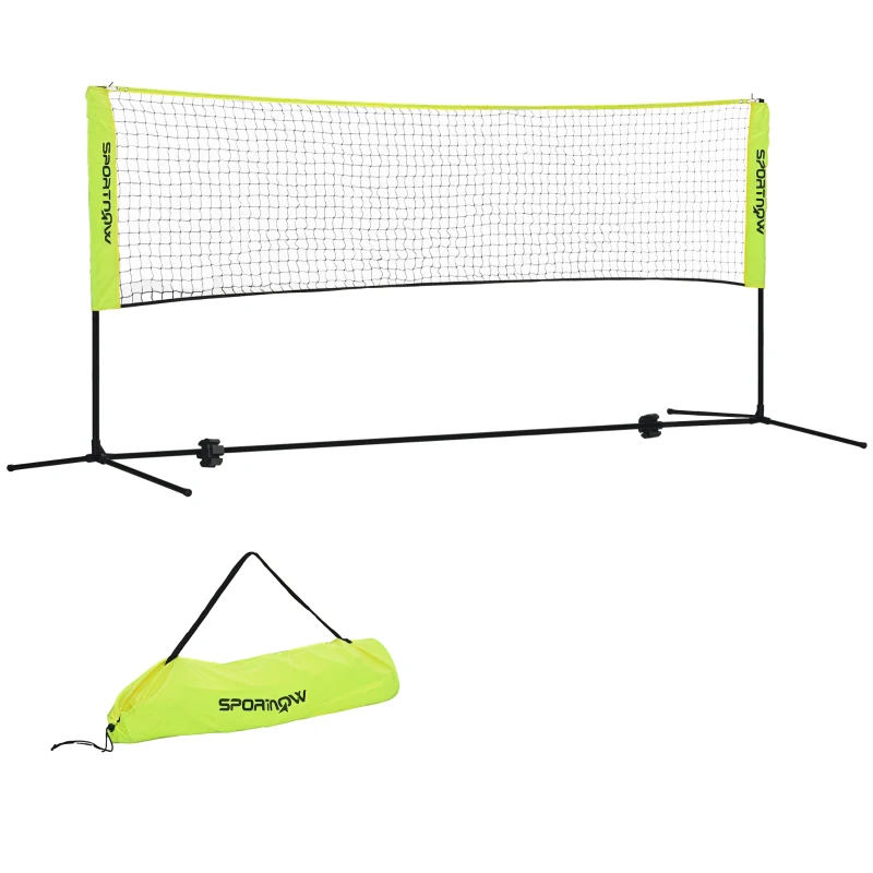 SPORTNOW 3m Badminton Net, Height Adjustable Outdoor Sports Net, with Carry Bag, for Tennis, Pickleball, Volleyball