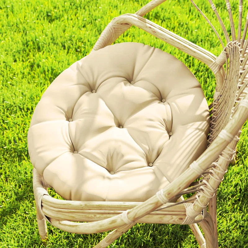 Outsunny Set of Two Φ60cm Outdoor Cushions - Beige