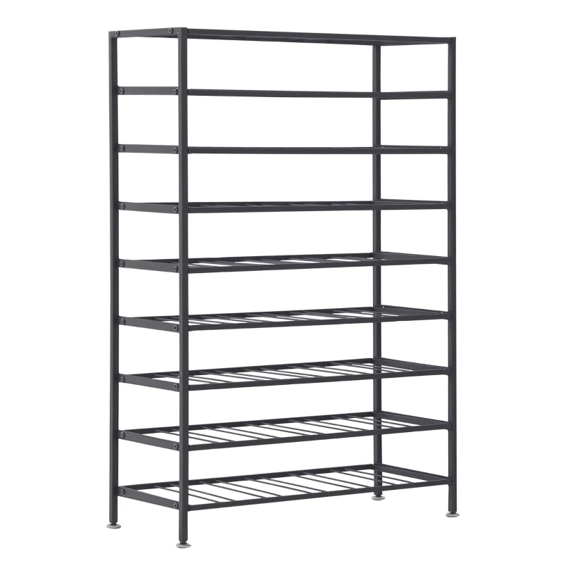 HOMCOM Étagère à vin rack pour bouteilles range-bouteilles capacité 54 bouteilles dim. 63L x 25l x 91H cm métal noir