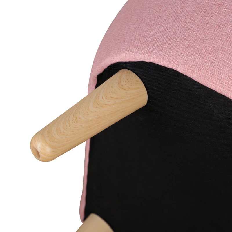 HOMCOM 2 Seater Toddler Chair Kids Mini Sofa Children Armchair Seating Chair Bedroom Playroom Furniture Pink