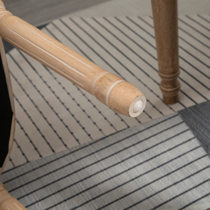 HOMCOM Conjunto de 2 Sillas de Comedor - Silla de Salón medallón de Estilo Luis XVI - Madera Maciza esculpida patinada