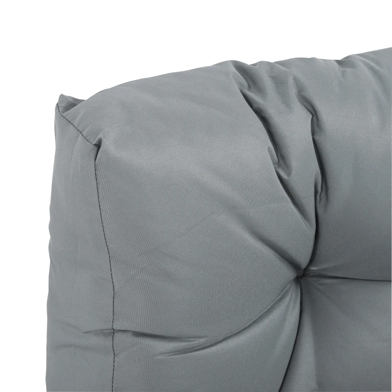 Outsunny Cojín para Banco Cojín para Palé con Respaldo 120x80x12 cm Colchón de Banco para Columpio Hamaca Interior Exterior Gris