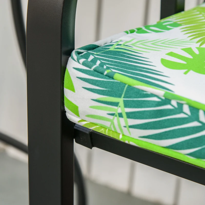 Outsunny Set di 2 Cuscini per Dondolo e Panchine in Poliestere per Arredamento da Esterno e Casa, 120x50x5cm Verde