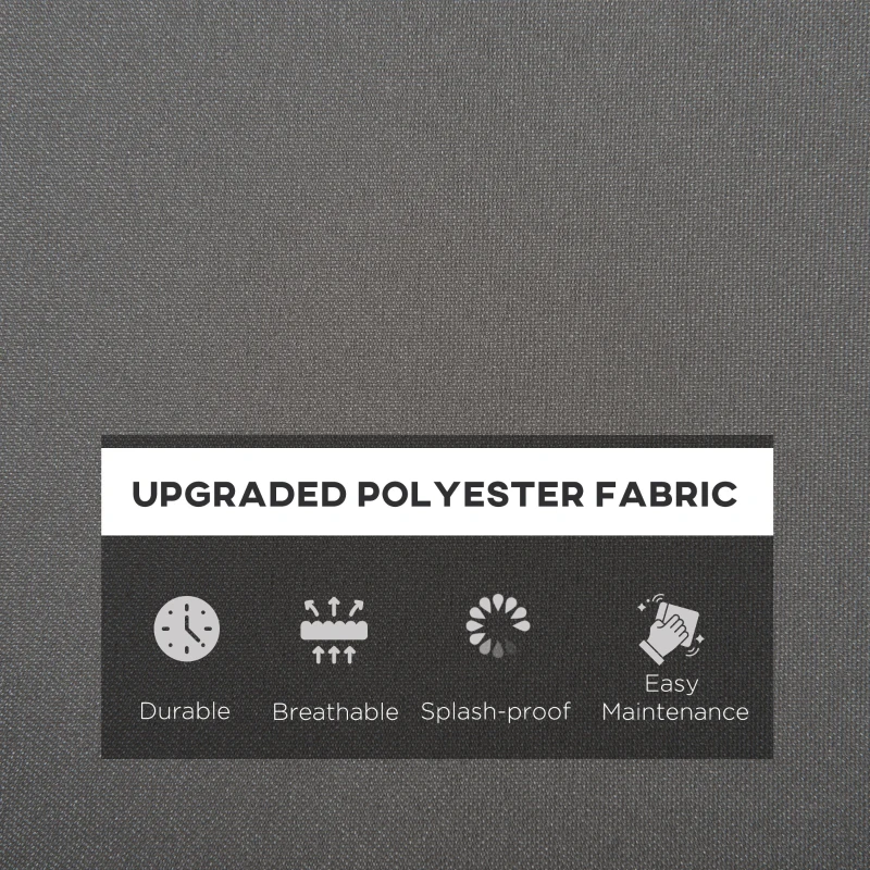 Outsunny Outdoor Cushion Pad Set for Rattan Furniture, 7 Piece Garden Furniture Cushions ONLY, Grey