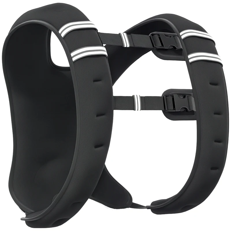 HOMCOM Vestă de Greutate Reglabilă pentru Antrenament de Forță, 10 kg, 40x35 cm, Negru