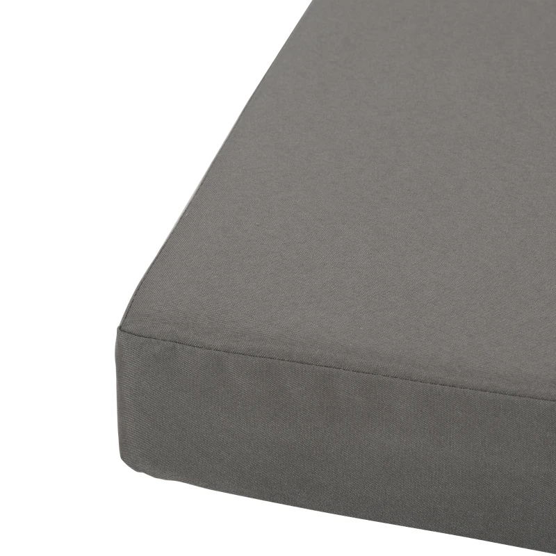 Outsunny Outdoor Cushion Pad Set for Rattan Furniture, 7 Piece Garden Furniture Cushions ONLY, Grey