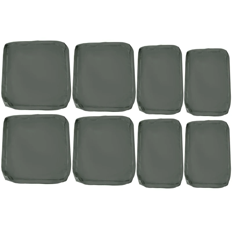 Outsunny  Replacement Cushion Cover Garden Rattan Patio Furniture Seat Cover Polyester Outdoor Deep Grey- No Cushion Included