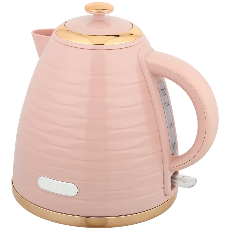 HOMCOM 3kW Rapid Boil Honeycomb Kettle - Pink
