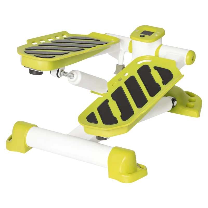 HOMCOM Portable Mini Stepper, Steppers for Exercise Workout with LCD Display Monitor, Anti-skid Foot Pedals for Home Gym Office, Yellow