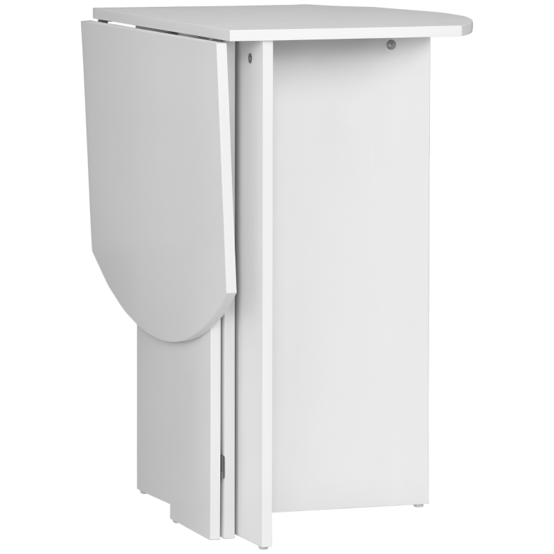 HOMCOM Four-Person Drop Leaf Dining Table - White