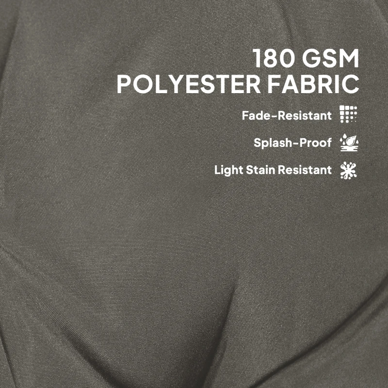 Outsunny Set of Four Padded Garden Seat Cushions - Light Grey