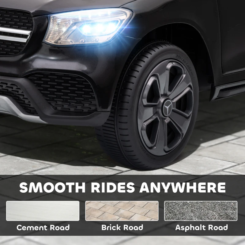 AIYAPLAY Mercedes-Benz GLC Licensed Kids Ride on Car with Remote Control, Soft Start, MP3, LED Headlights, Black