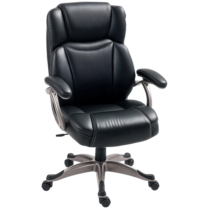 HOMCOM 49.5-59cm Faux Leather Office Chair - Black