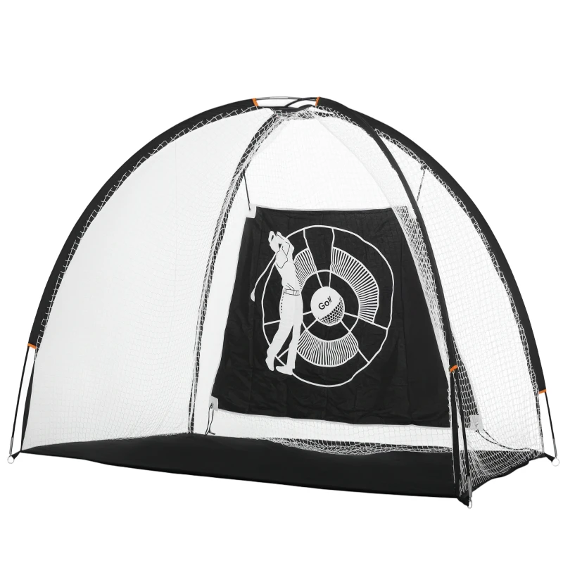 HOMCOM 2M Golf Hitting Practice Net Target Cloth For Backyard Garden Indoor & Outdoor Driving Range Chipping Net with Carry Bag for Sports Training