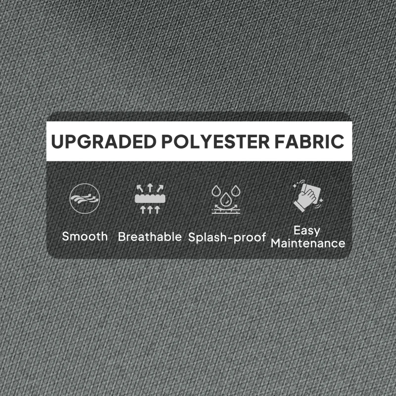 Outsunny 115 x 56cm Rocking Chair Padded Seat Cushion - Light Grey