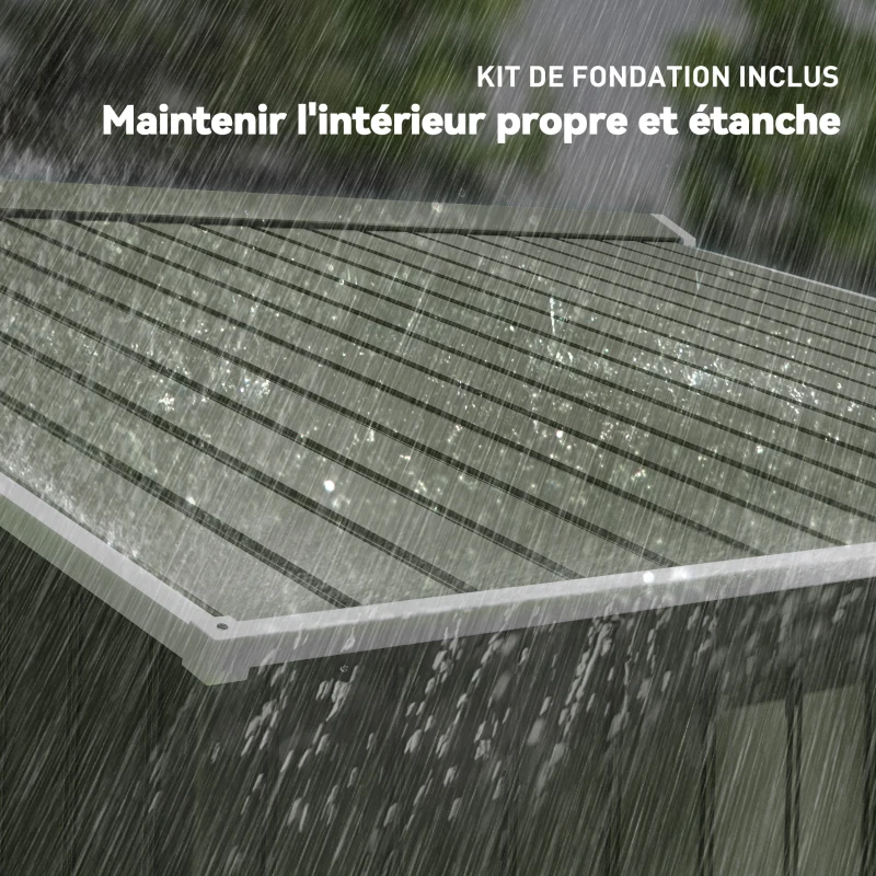 Outsunny Abri de Jardin 4,9 m² cabane de jardin armoire de jardin Porte coulissante ventilations tôle Acier Vert clair