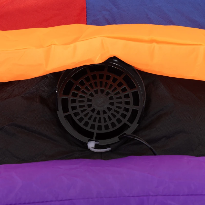 Outsunny 4ft Halloween Inflatable Clown on Bicycle, Blow Up Outdoor Halloween Decoration with 3 Built-in LED Lights for Garden, Party Indoor Outdoor