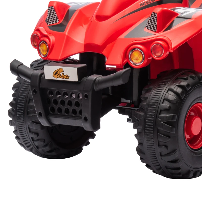 AIYAPLAY Quad électrique enfant vitesse 2,5 km/h, marche avant, fonction musique, pour enfants 2 à 6 ans, rouge(m-8)