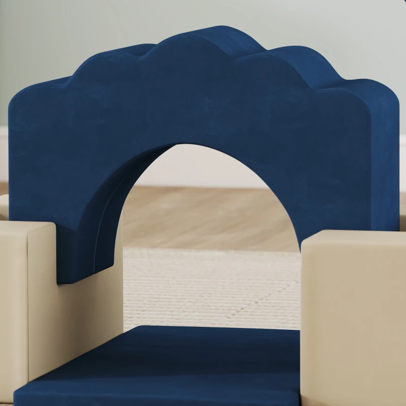 AIYAPLAY 7-teiliges Set Kletterblöcke für Babys & Kleinkinder, weiches Kletterset für den Innenbereich, Stoff, Schaumstoff, Bunt(m-8)