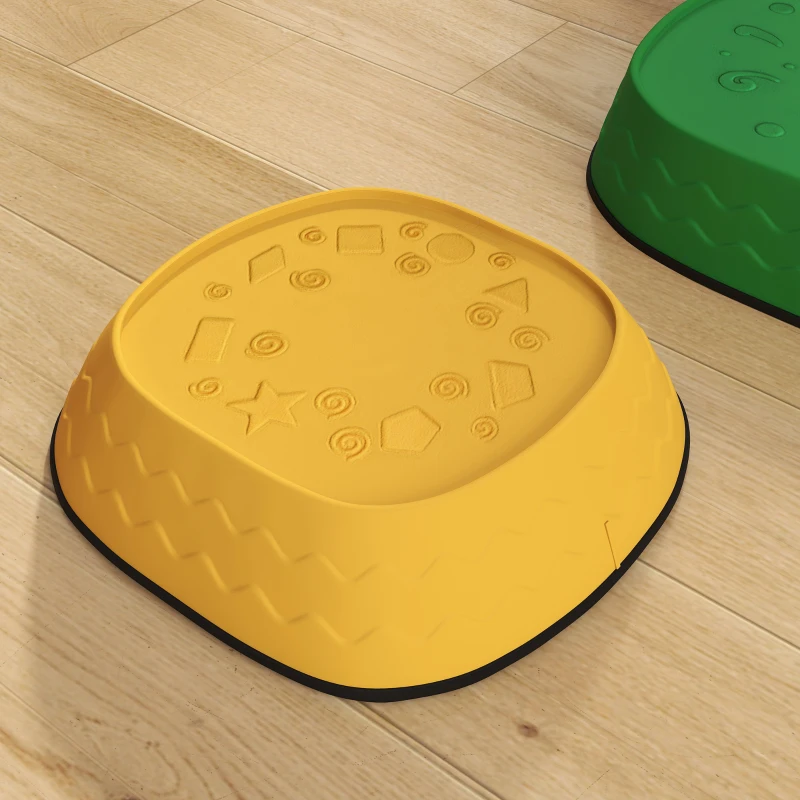 AIYAPLAY Conjunto de Pedras de Equilíbrio Empilháveis para Crianças de 5 Peças com Forma de Rã e Antiderrapantes Multicolor