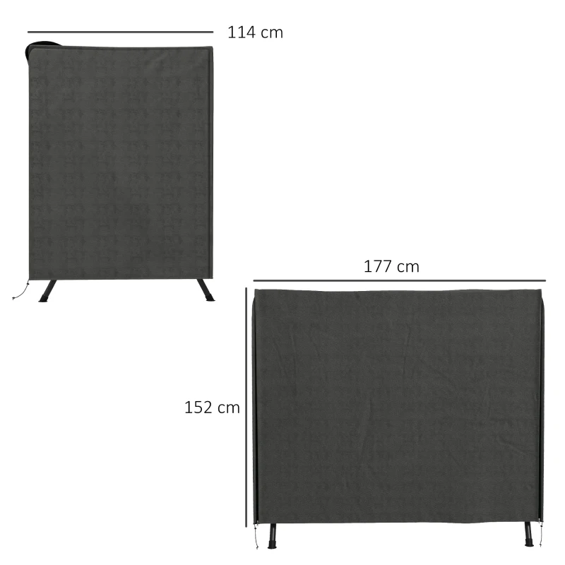 Outsunny Abdeckung für Gartenschaukel, Schutzhülle für Hollywoodschaukel, Abdeckhaube, wasserfest, 177 x 114 x 152 cm, Grau(m-3)