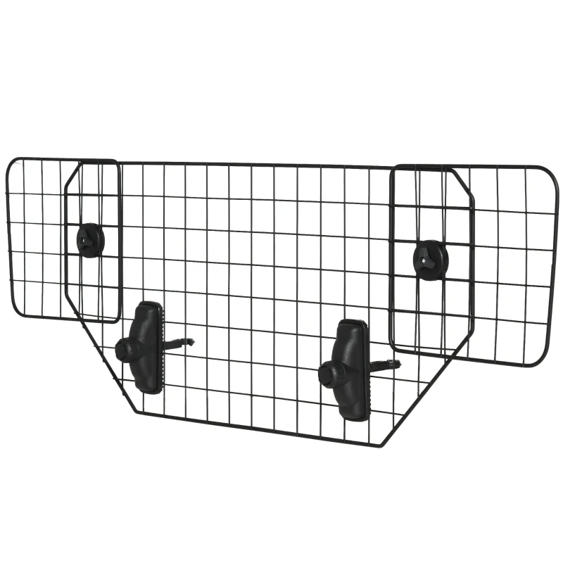 PawHut Grille de protection universelle pour chien barrière de sécurité de voiture pour chiens largeur ajustable 90-120 cm noir