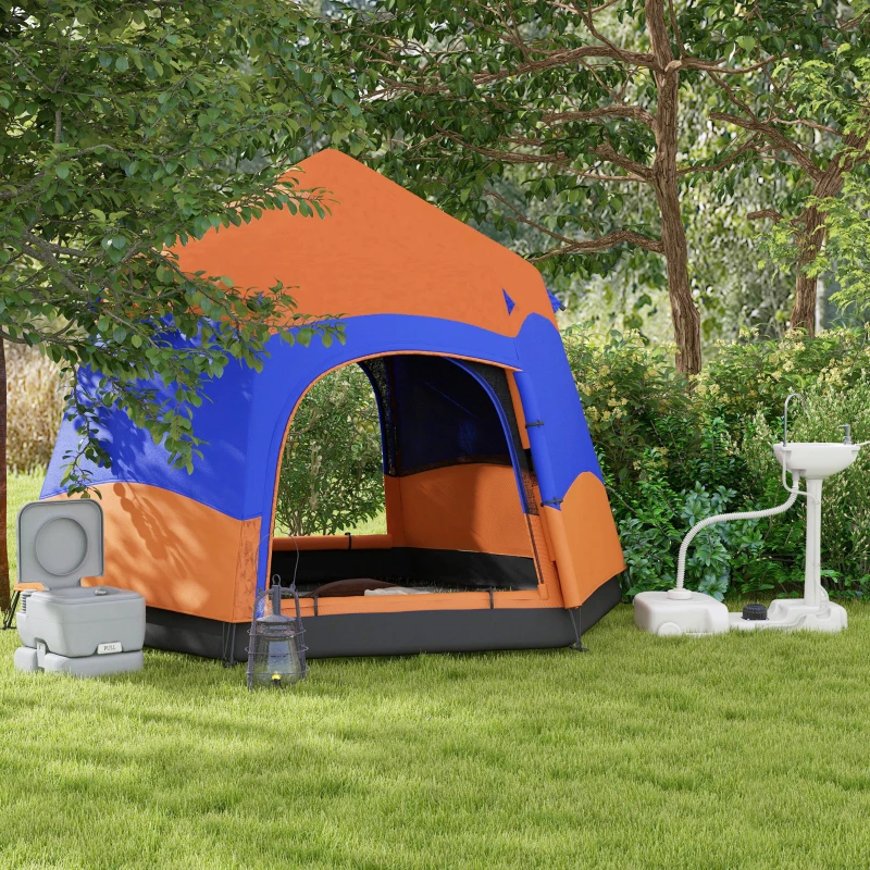 Outsunny Camping Wastafel 17L Draagbaar Met Opvangbak Voor Kamperen Lichte Grijs