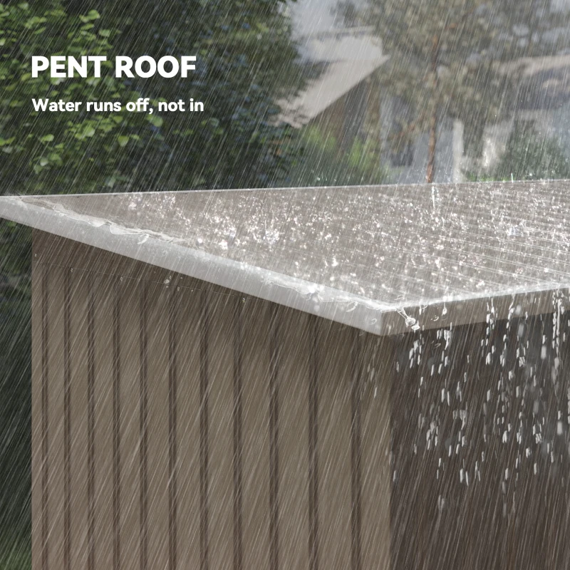 Outsunny 4 x 9ft Metal Shed, with Foundation Shed - Brown