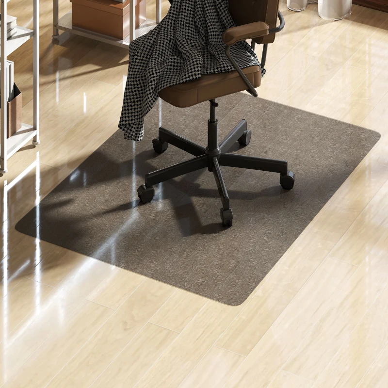 HOMCOM Covoraș Transparent din Plastic Negru 120x90 cm pentru Scaun de Birou