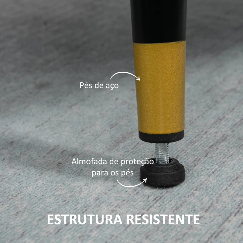 HOMCOM Poltrona Sala de Estar Poltrona Relax com Apoio para os Braços Assento Acolchoado e Pés de Aço 76x68x80 cm Creme