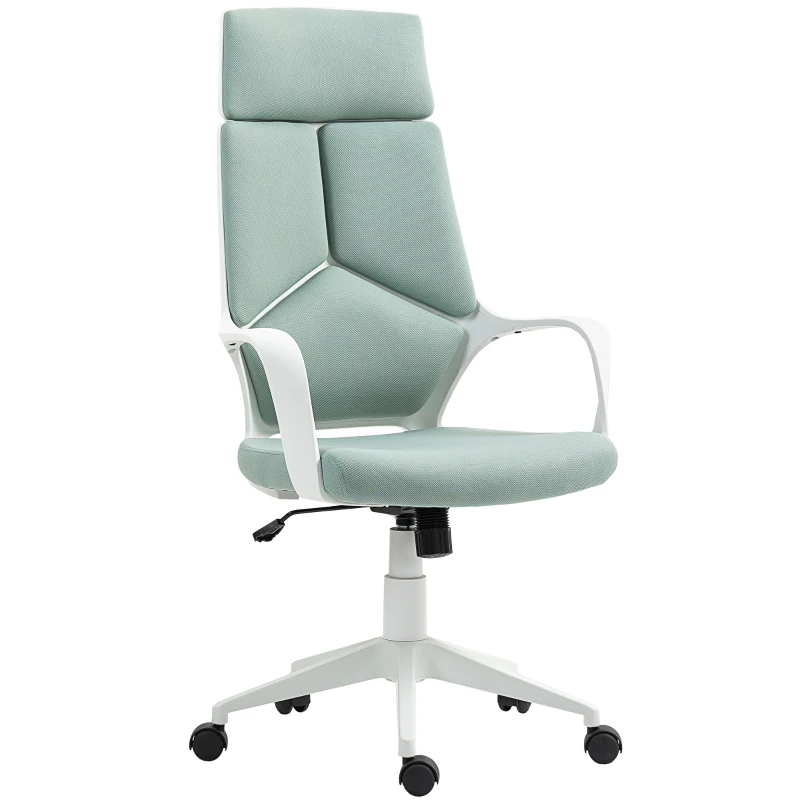 HOMCOM Scaun pentru Birou sau Gaming în Material Textil cu Spătar Înalt Verde