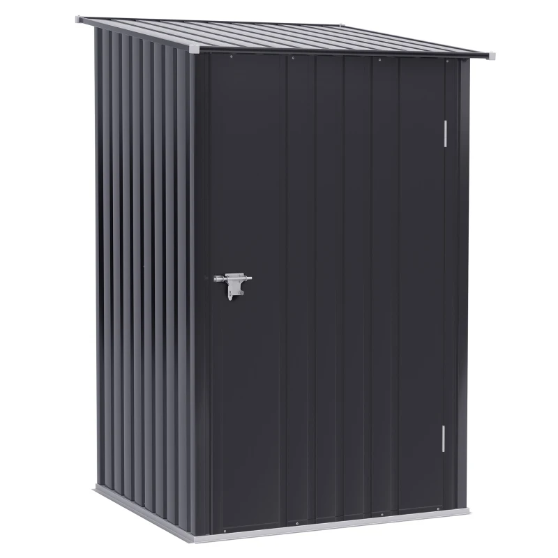 Outsunny Tuinhuis Metaal, Roestvrij en Condensatie Bestrijding voor Huis,100x103x160 cm, Donkergrijs