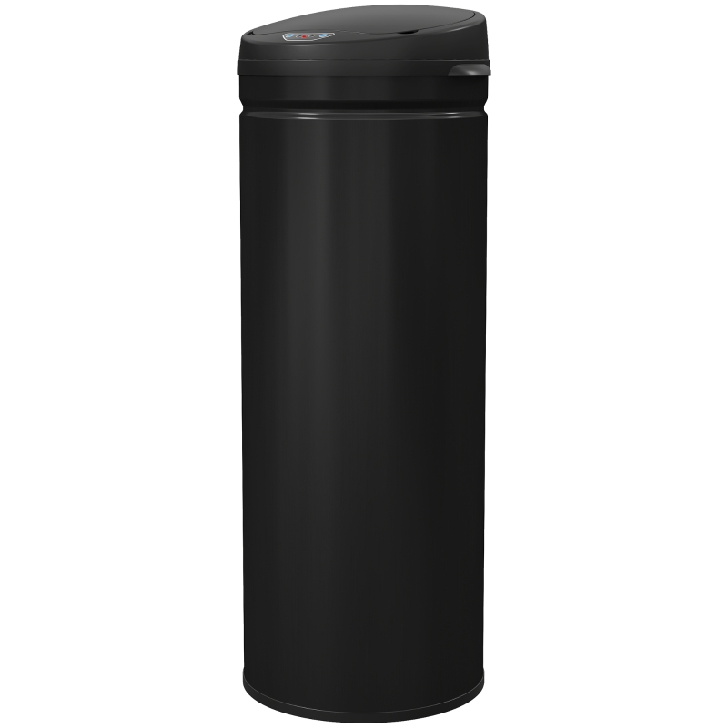 HOMCOM Poubelle à Capteur de 50 Litres avec Fonction de Fermeture en Douceur, Poubelle à Déchets sans Contact en Acier Inoxydable pour une Cuisine Hygiénique