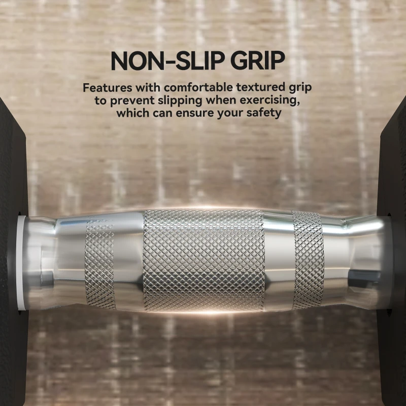 HOMCOM rubberen halter fitness halter halter voor trainingsruimte kantoor enkele halter zeshoekige vorm staal rubber zwart 20 KG